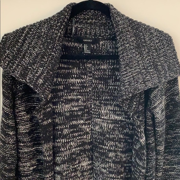 Forever 21 Black and Gray Cardigan - Picture 2 of 4